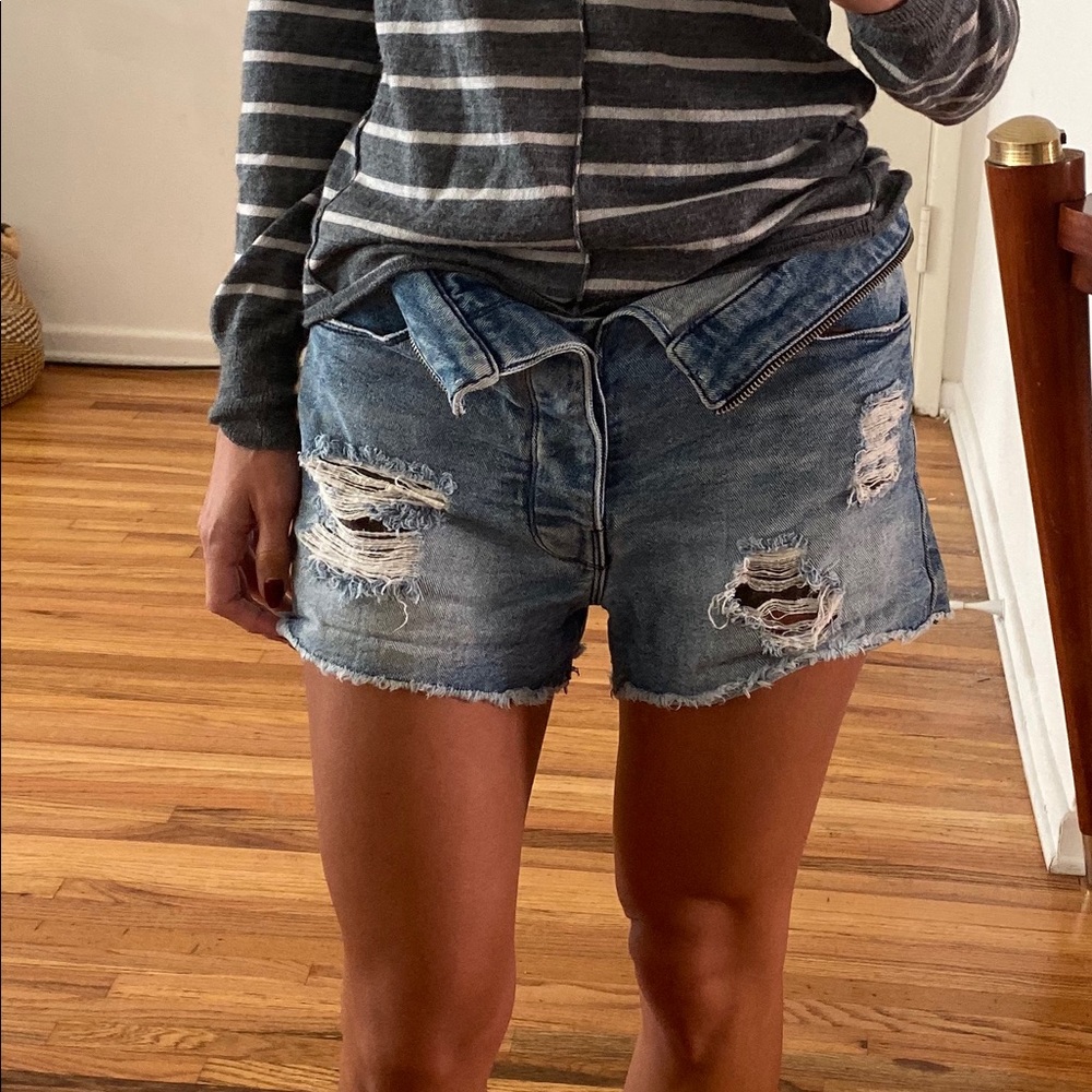 rTa denim shorts